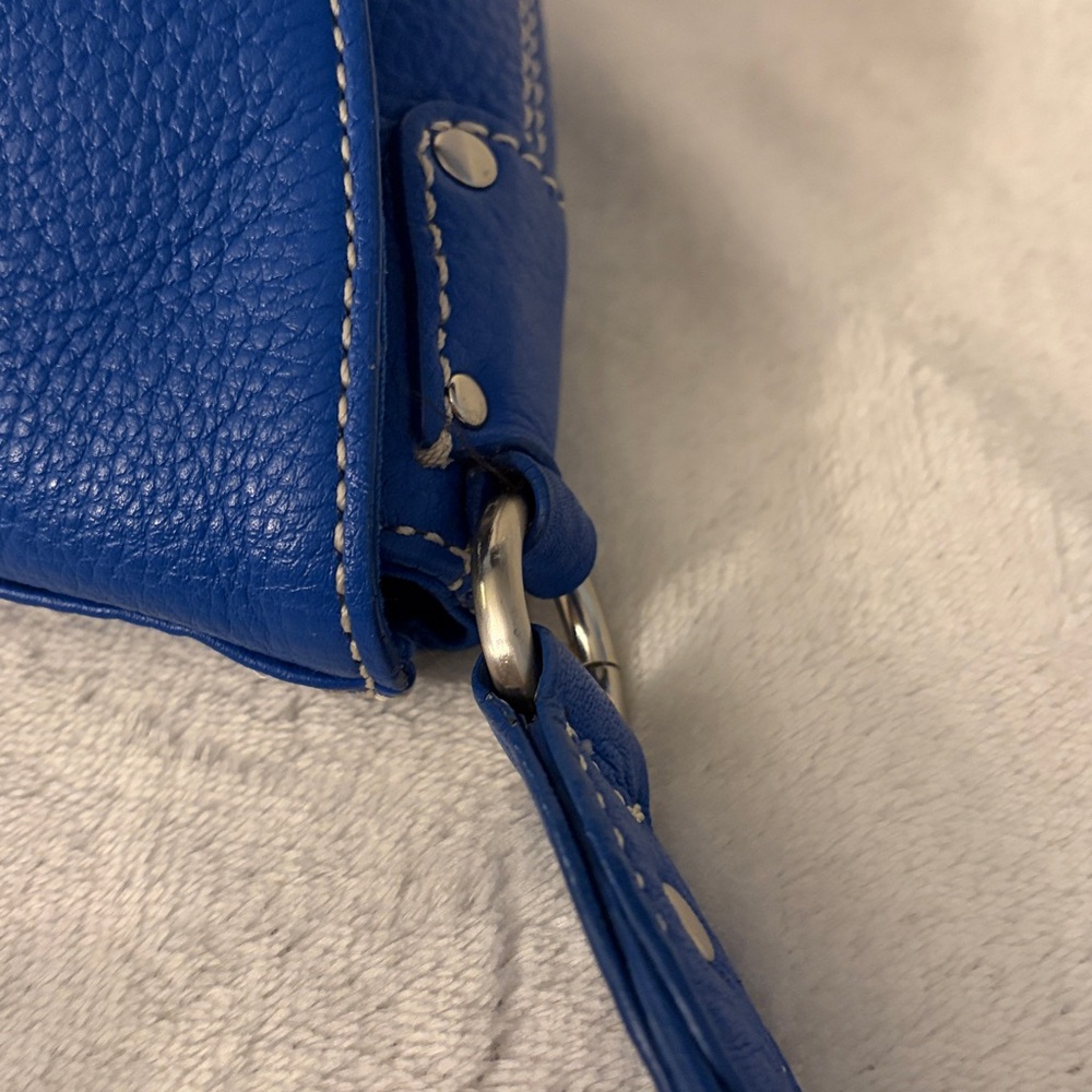 Talbots Y2K Blue Leather Women's Shoulder Bag - Picture 7 of 10